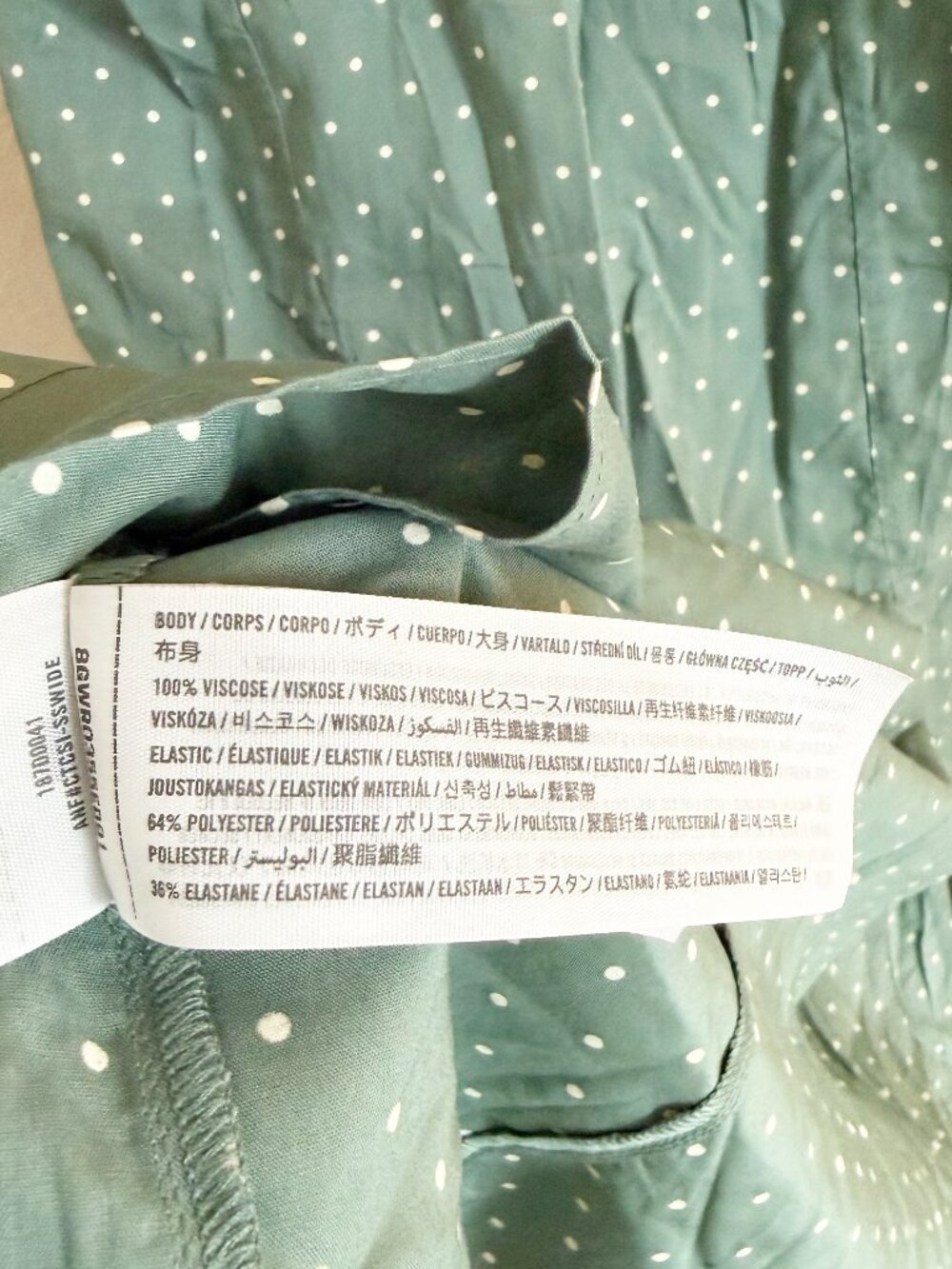 Abercrombie & Fitch Green Polka Dot Midi Dress Size Small - Picture 6 of 7